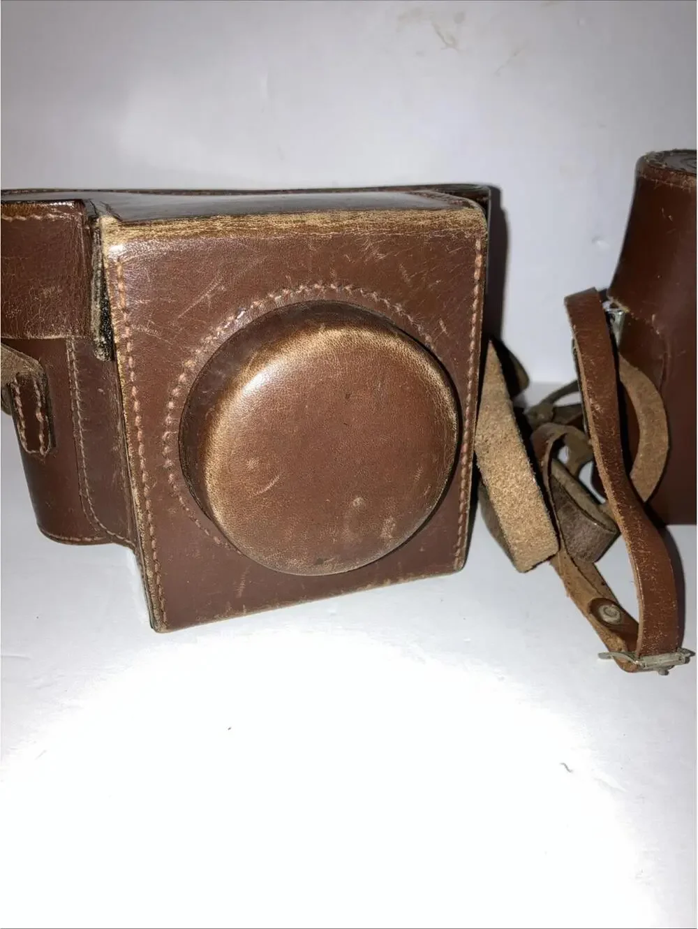 Lot Of 3 Vintage Brown Leather Camera Cases “LOOK”